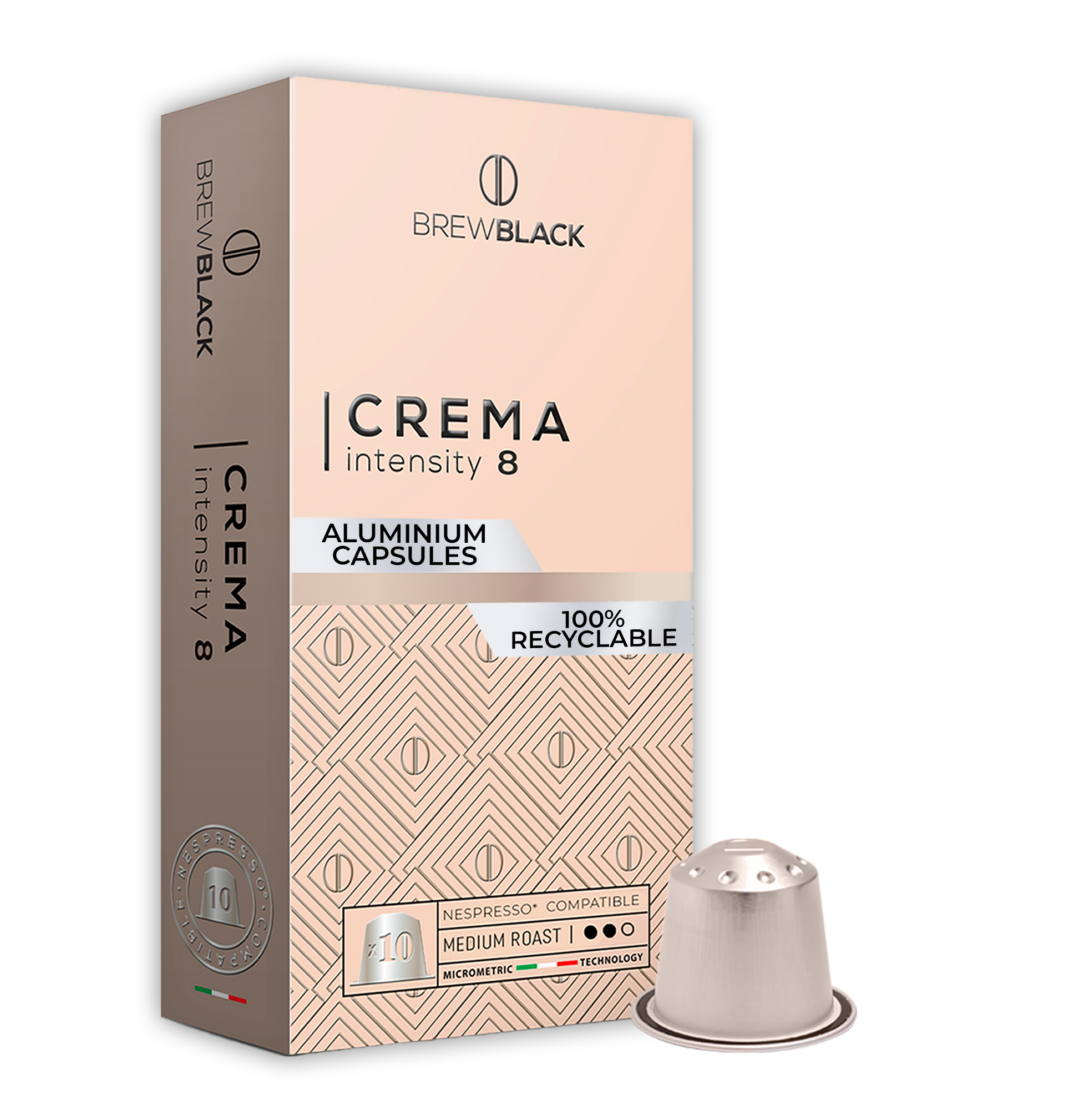 BREWBLACK - Wholesale Coffee Pods - Crema - 50 Aluminum Pods0