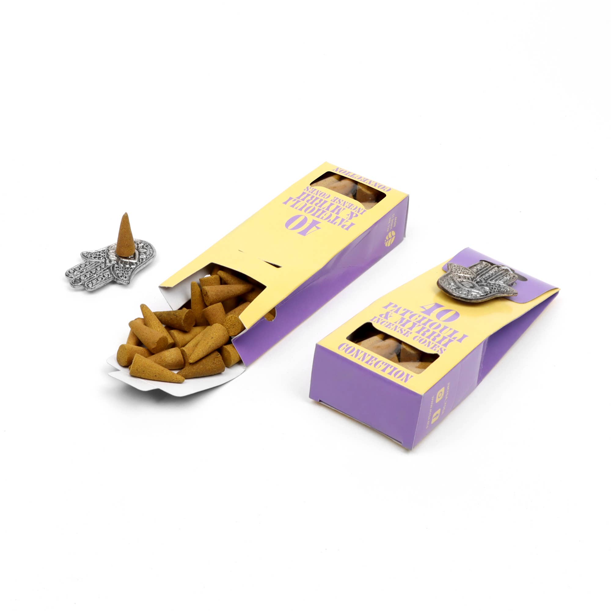 Myga - Wholesale Incense - Sprit Incense Cones, 40 Cones & a Metal Holder, 32 Pieces11