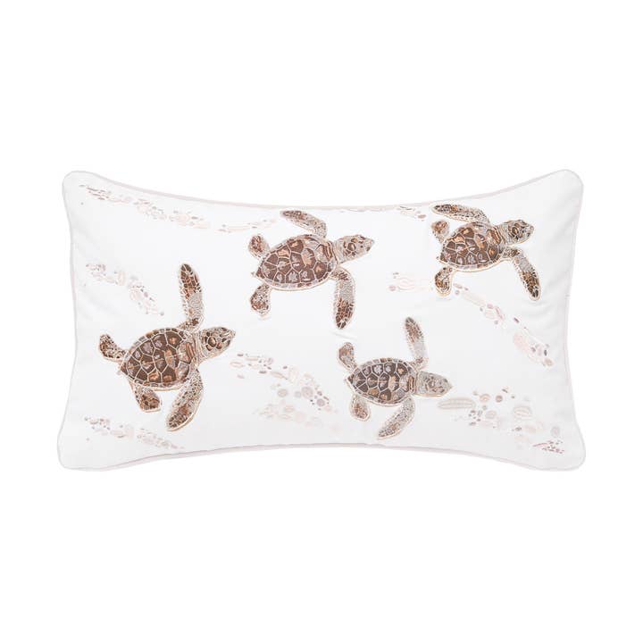 Baby Sea Turtle Indoor/Outdoor Throw Pillow for wholesale by Rightside Design