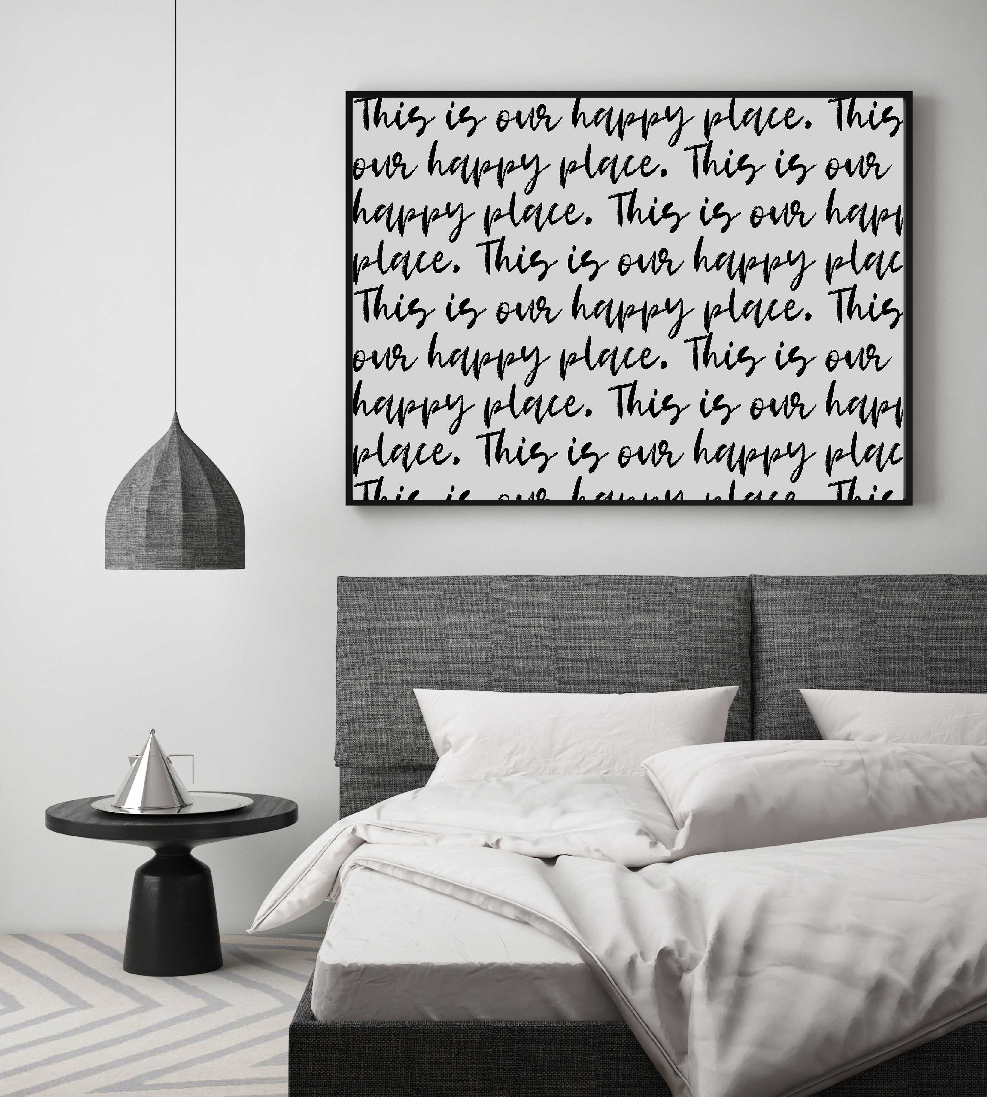 D'LUXE PRINTS - Wholesale Art Print - This Is Our Happy Place Script Print7