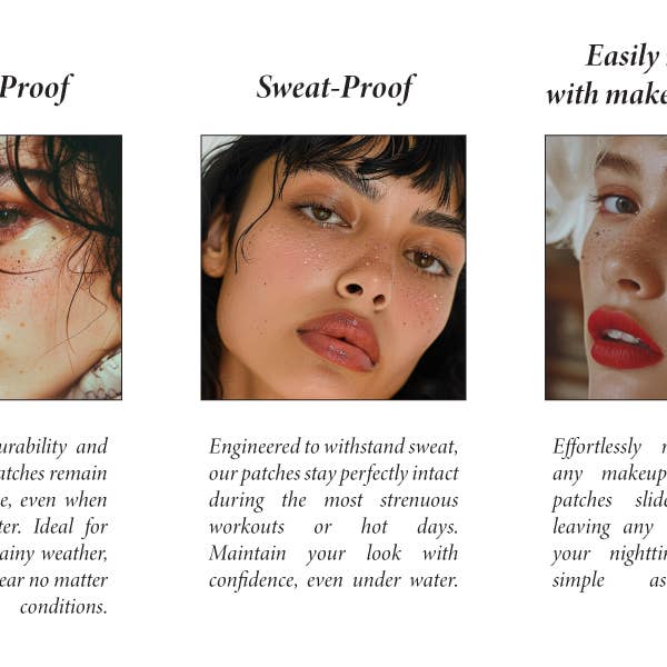 Fazit - Wholesale Makeup/Cosmetic Bag - Rose Gold Stardust Speckles Makeup Patches7