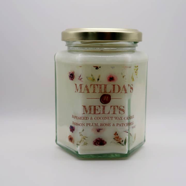 Matilda's Melts – wholesale Jar/filled candle – Coconut and Rapeseed Wax Jam Jar Candles7