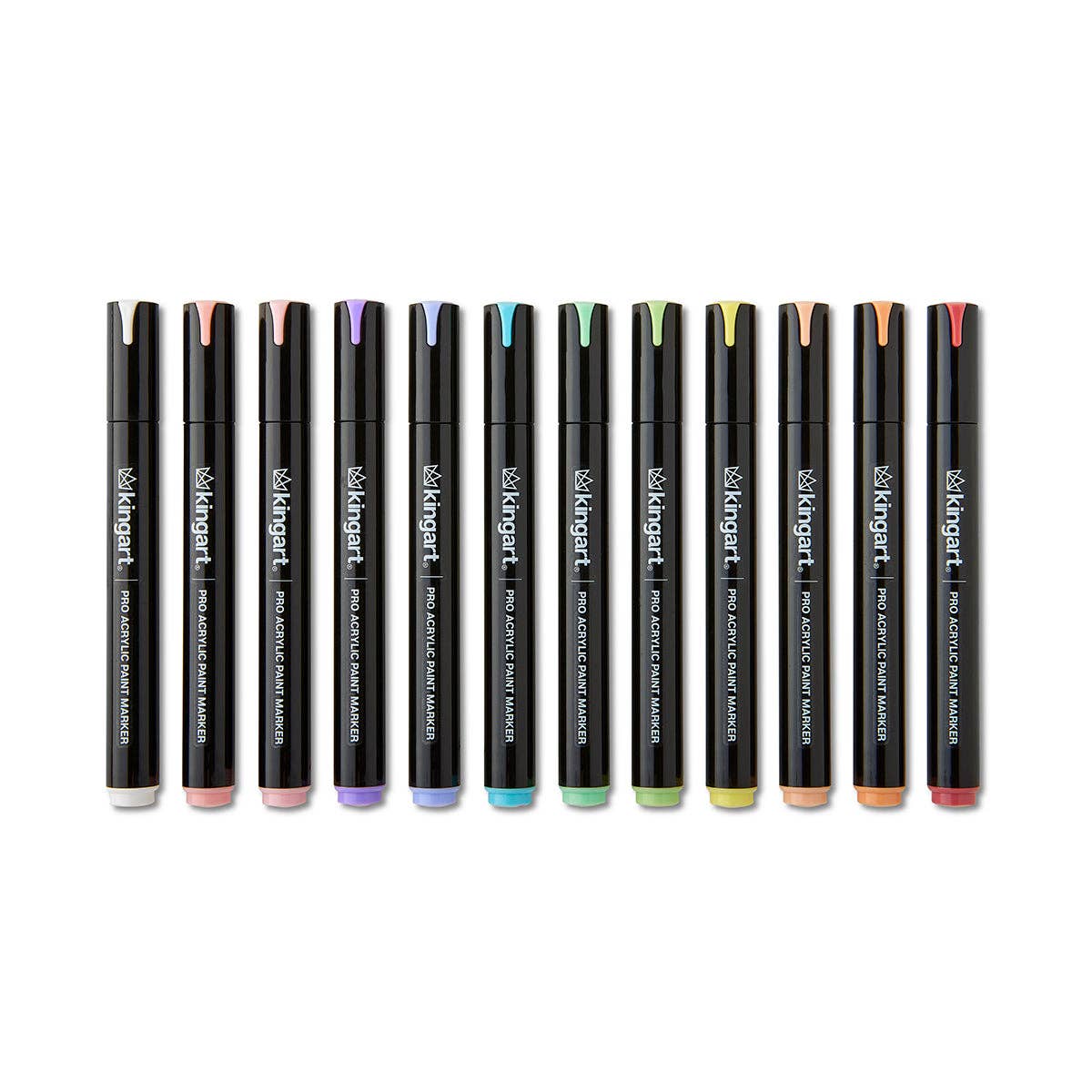 KINGART - Wholesale Marker - Acrylic Paint Markers - 12 Pastel Colors8