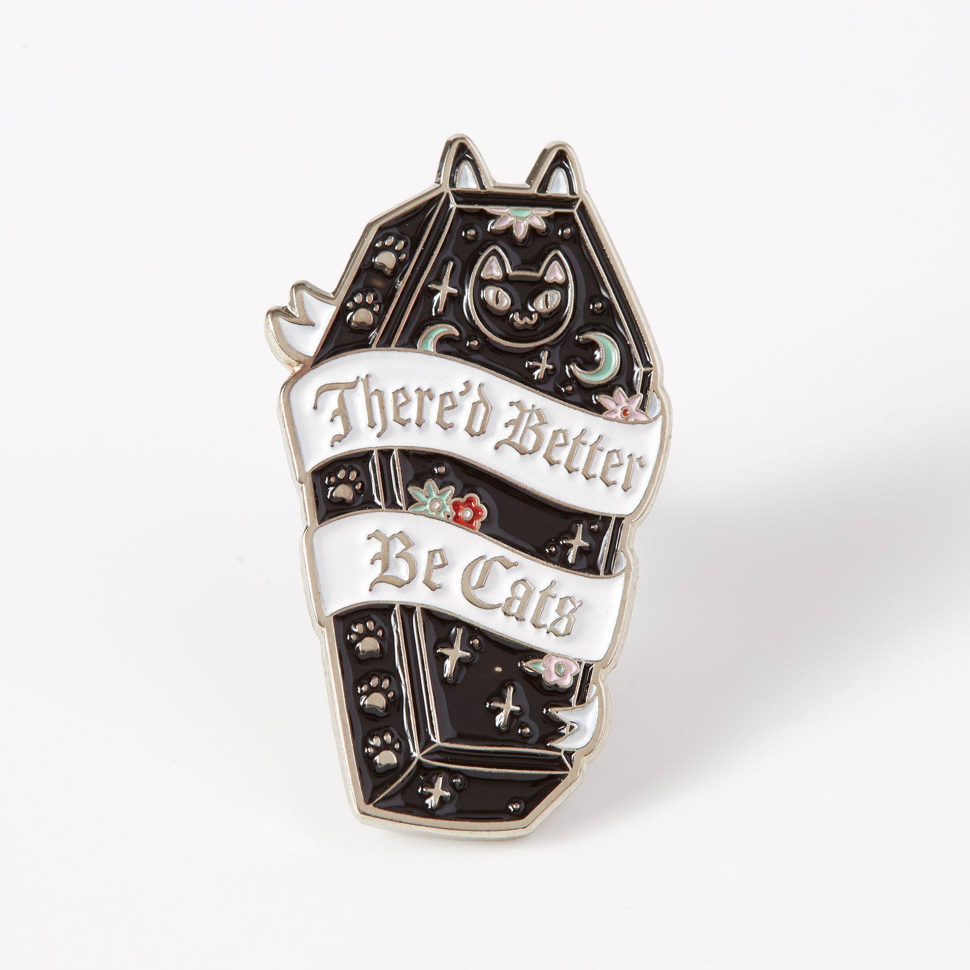 Punky Pins - Wholesale Lapel Pin/Button - There'd Better Be Cats Enamel Pin1