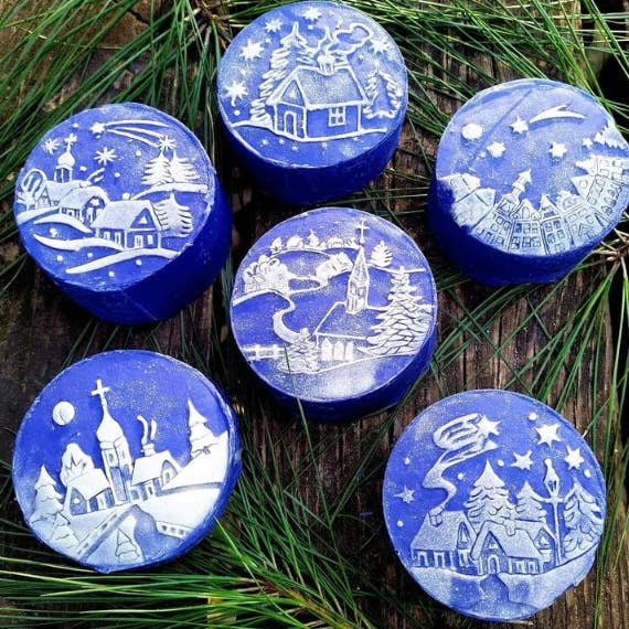 Winter wonderland goat milk soap for wholesale by Lux Leonis