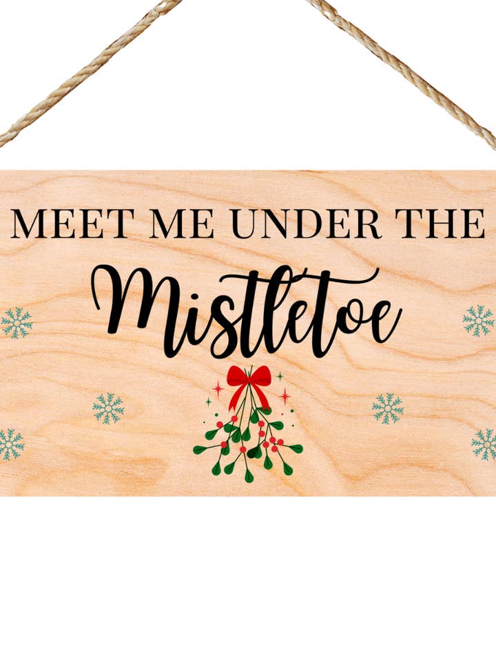 Second Ave Under The Mistletoe Weihnachtsdekorationsschild für den Großhandel von Second Ave Gift Company