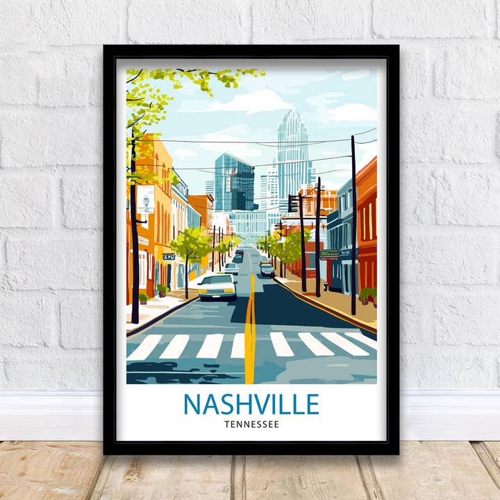 Nashville Tennessee Travel Poster for wholesale by InkNPrintz