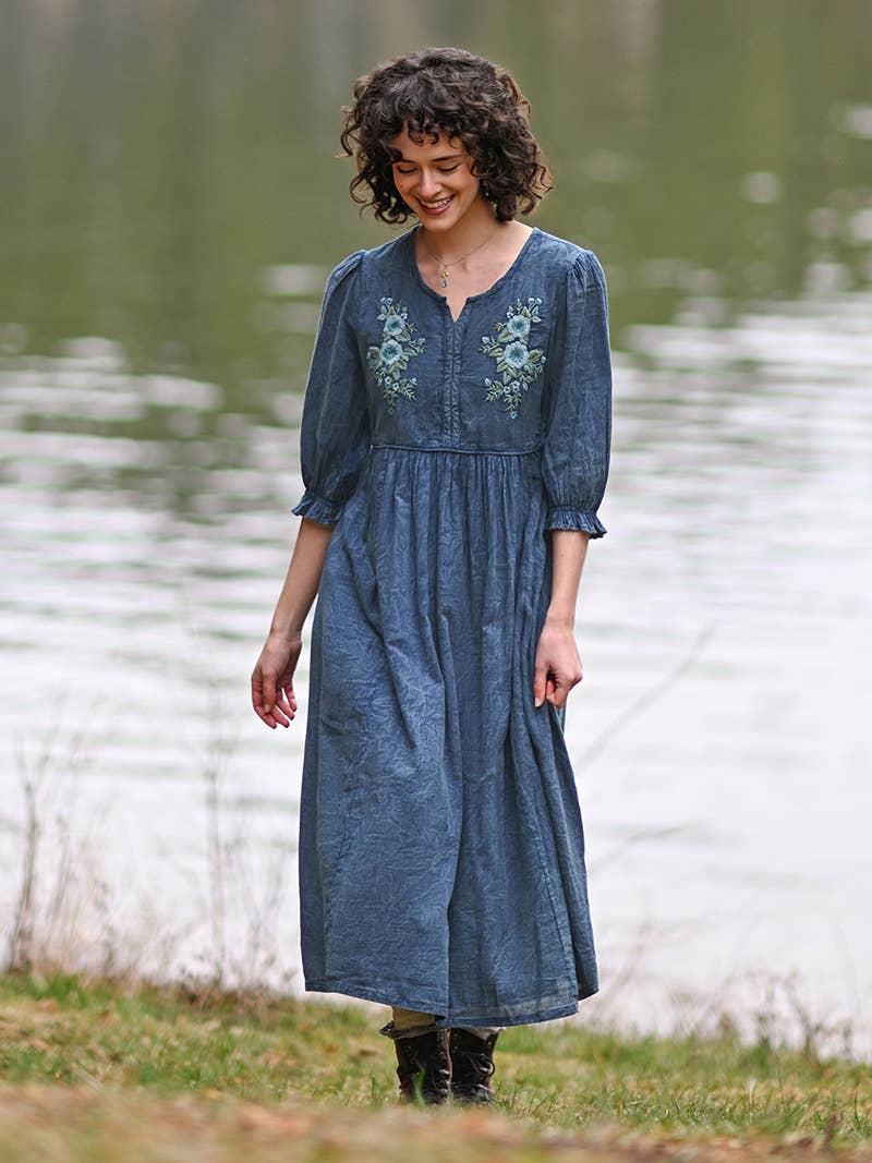 April Cornell Apparel - Wholesale Dress - Women's - Celeste Dress - Dark Teal0