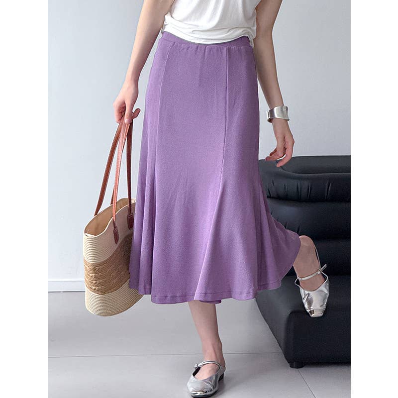 UZ Wholesale Store – wholesale Pants – Women's – Solid Color Mermaid Midi Skirt2