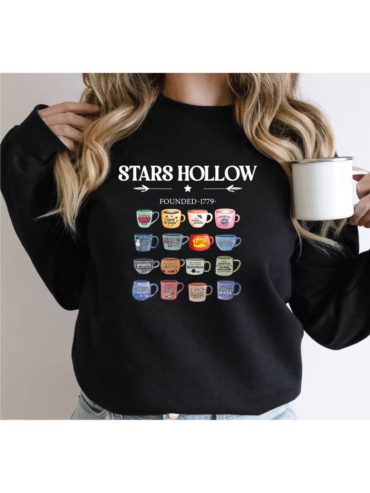 MAYA TX - Wholesale Graphic Sweatshirt - Women's - Stars Hollow Mugs Sweatshirt and Hoodie, X2193