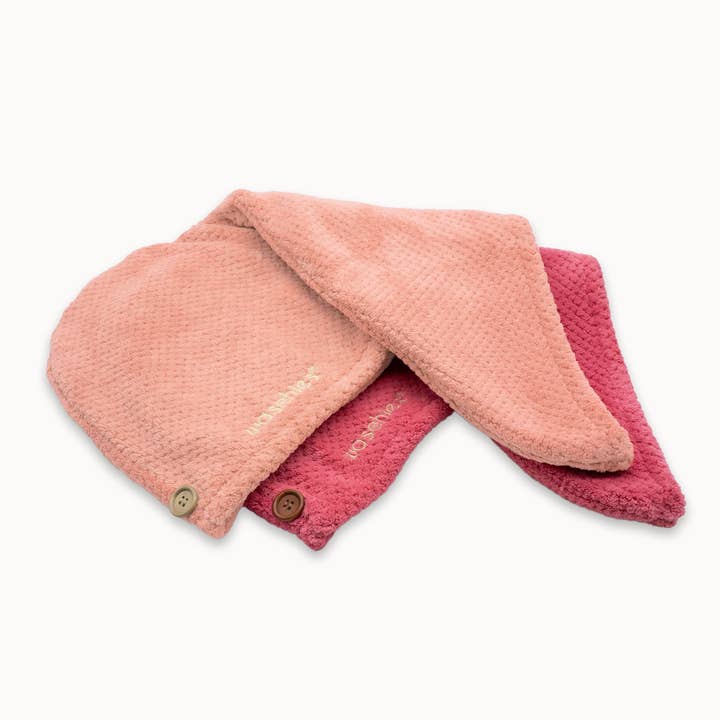 Ultra-absorbent microfiber hair turban towel for wholesale by waschies