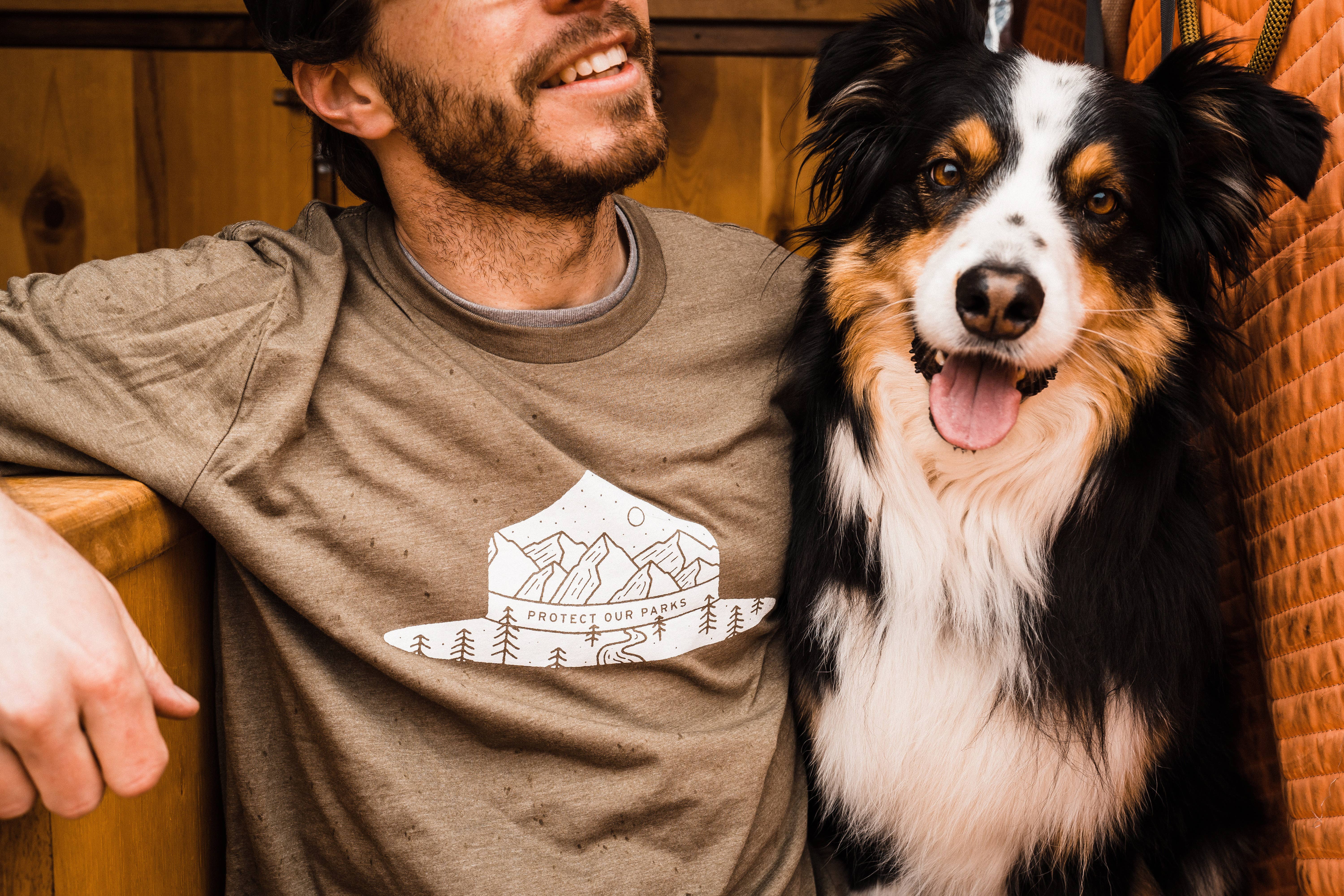 The XPLR More Collective - Wholesale Screen Printed T-Shirt - Unisex - Protect Our Parks Unisex Tee | Olive Green1