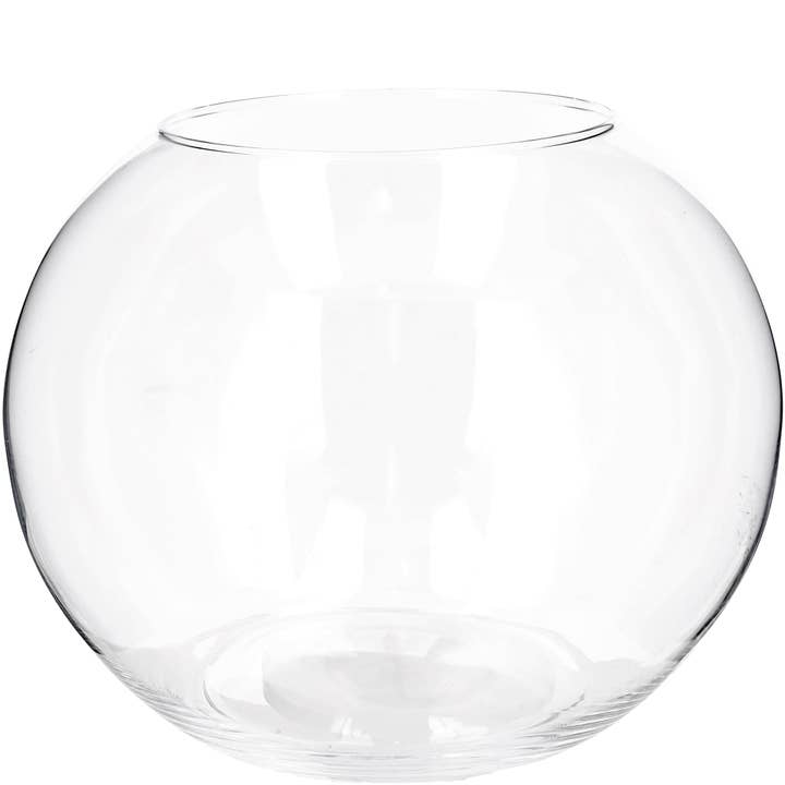Vaso sfera di vetro Basic, diametro 19 cm, altezza 17 cm, apertura diametro 13 cm per la vendita all'ingrosso da parte di Vosteen