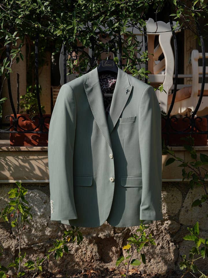 parez suits – wholesale Blazer – Men's – Mens Premium Italian Slim Fit Blazer – Punto Stitching7