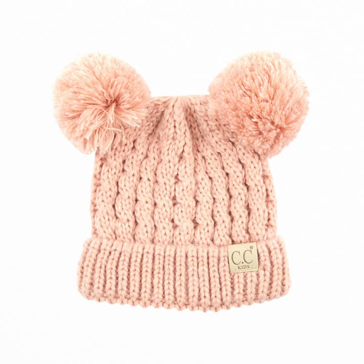 Truly Contagious - Wholesale Beanie - Kids - CC Kids Double Pom Beanie KIDS-24 HAT-602