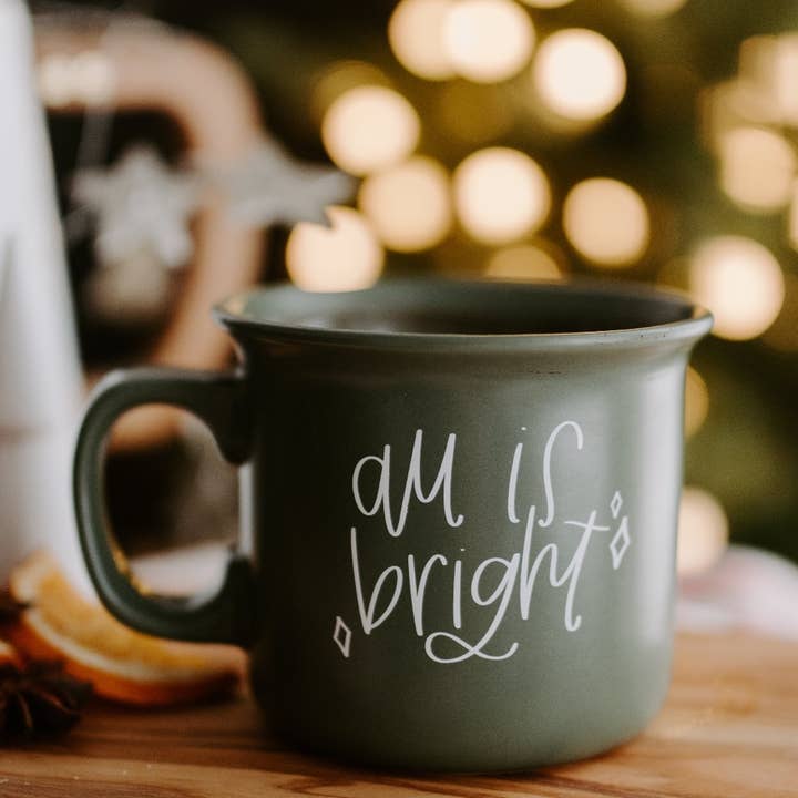 Chalkfulloflove - Wholesale Coffee Mug - All is Calm, All is Bright Mug: 15 oz (Christmas 2025)2