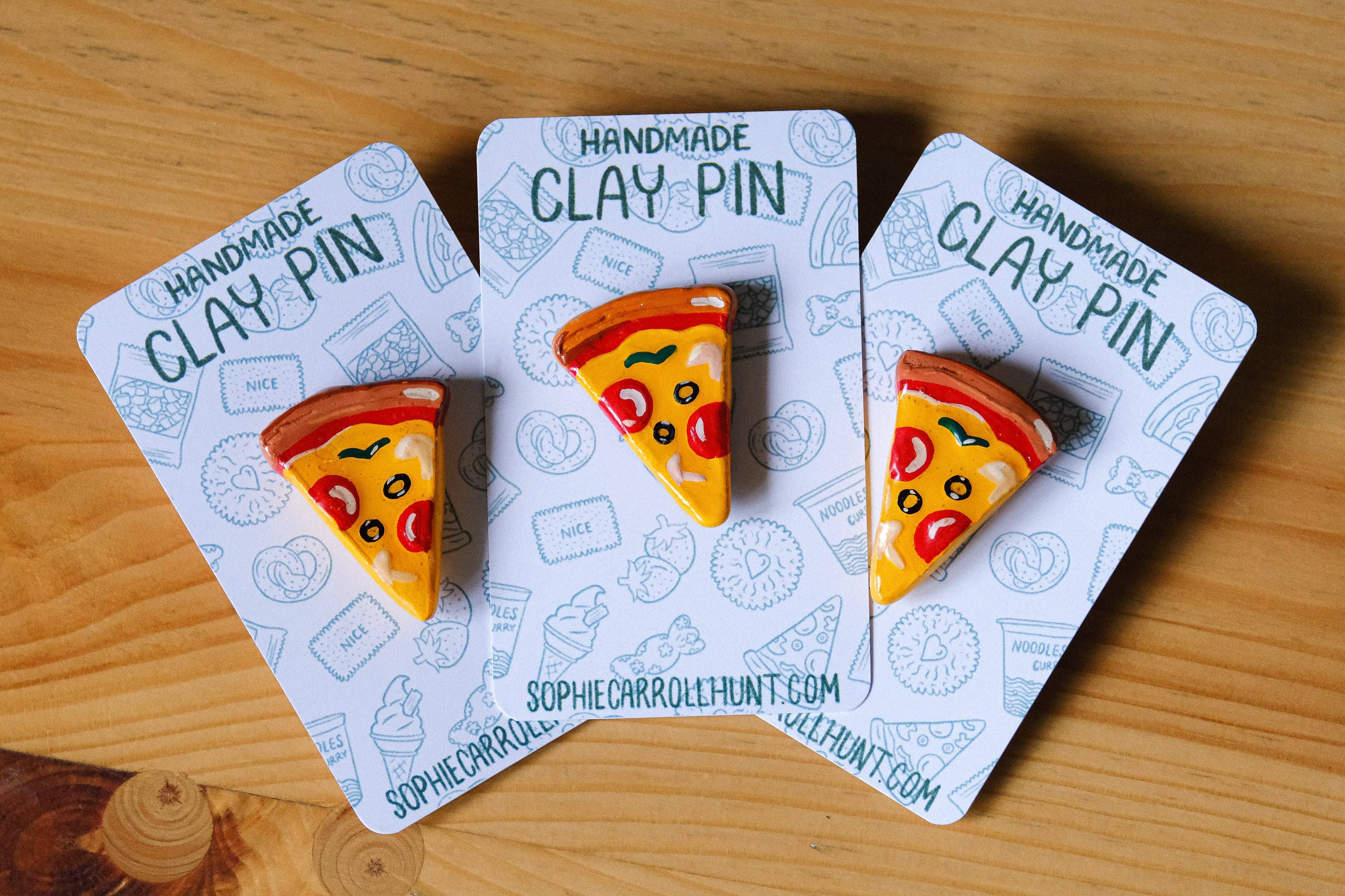 Sophie Carroll-Hunt - Wholesale Lapel Pin/Button - Handmade Clay Snack Pins0
