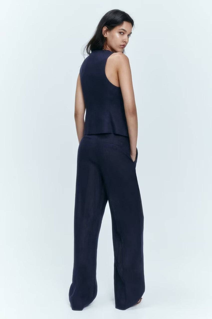 Marayn - Wholesale Suit Set - Women's - Linen Suit Set Blazer Vest and Trousers  Chic Export13