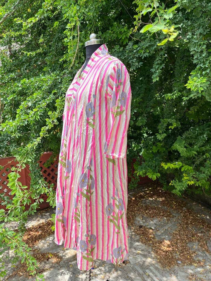 Bhawana Handicrafts - Wholesale Dress - Women's - Hand Block Printed Summer Cotton Dress with Floral Print5