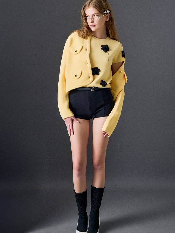 Cardigã com Bainha Arredondada por atacado de English Factory