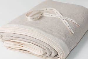 Lantara – wholesale Prydnadsfilt – Pläd Diamant i sandfärg – 190x280 cm2