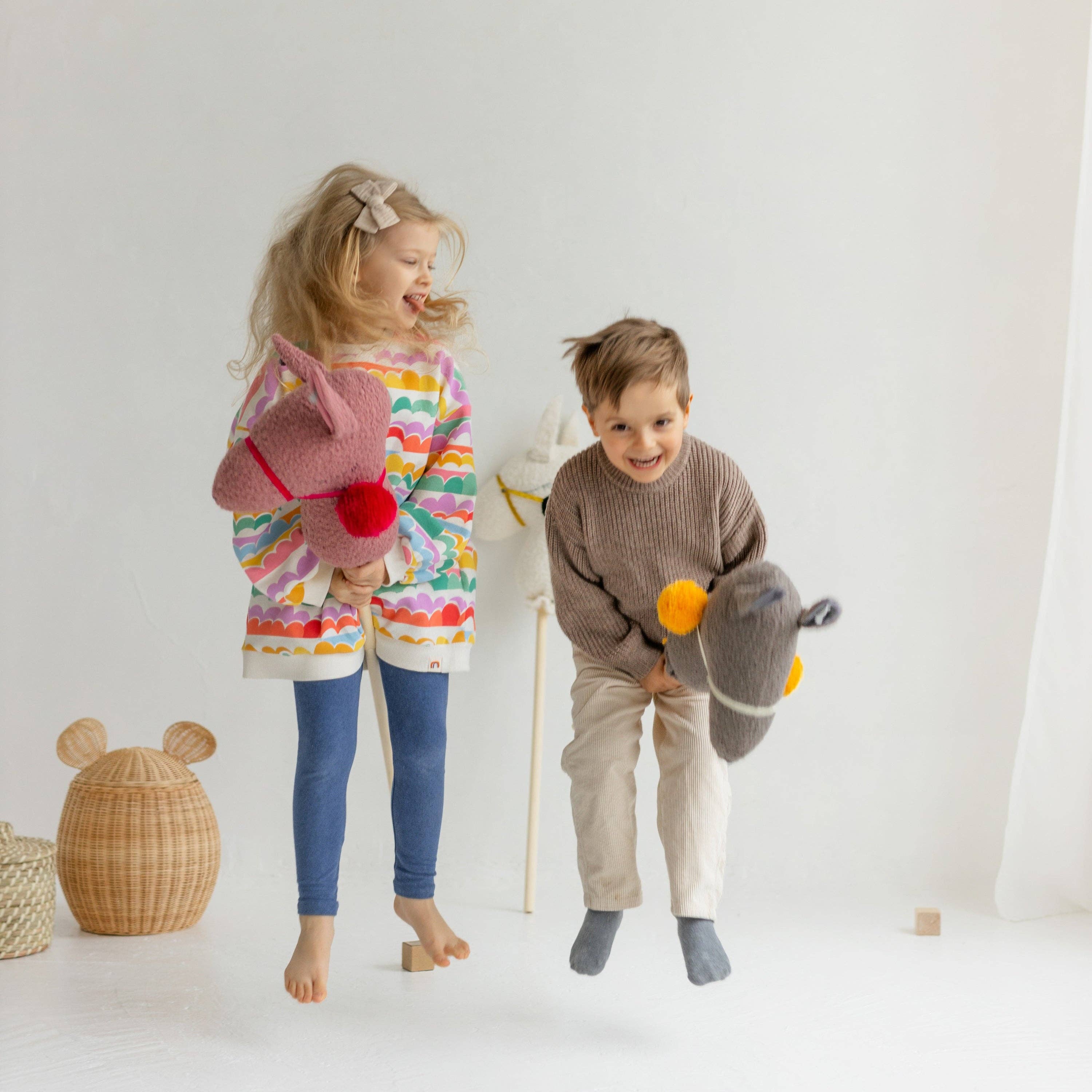 MINICAMP - Wholesale Stuffed/Plush Toy - Kids & Baby - MINICAMP Handmade Llama Alpaca Hobby Horse Stick Toy from Boucle in Grey3