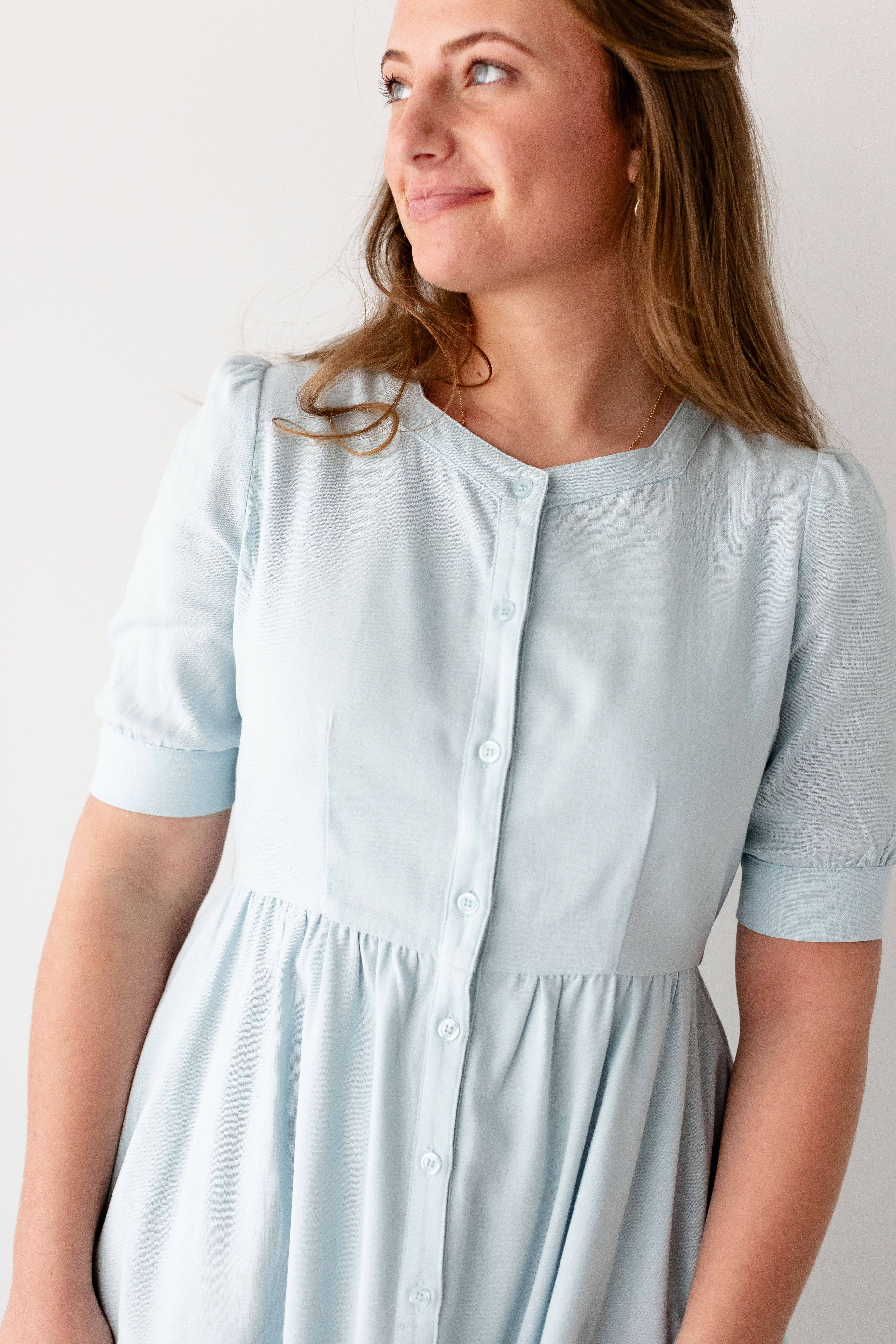 The Main Street Exchange - Wholesale Dress - Women's - 'Nora' Button Front A-Line Dress9