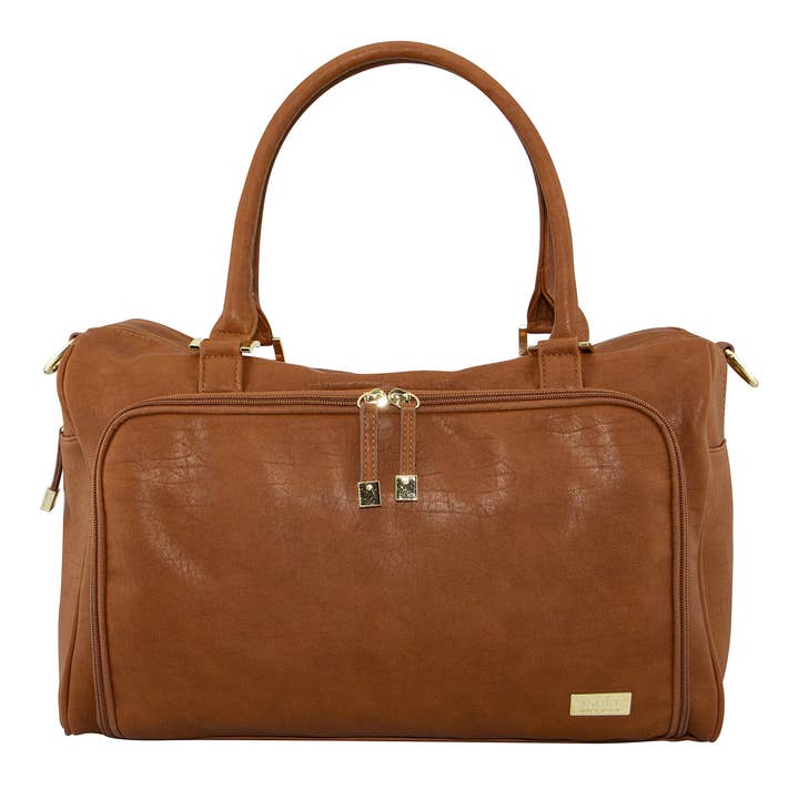 Double Zip Satchel Changing Bag Amber for wholesale by Isoki (UK)
