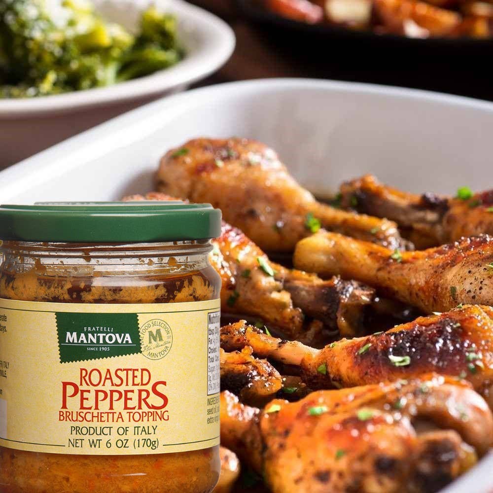 Fine Italian Food - Wholesale Sauce - Roasted Peppers Bruschetta, 6 oz.1