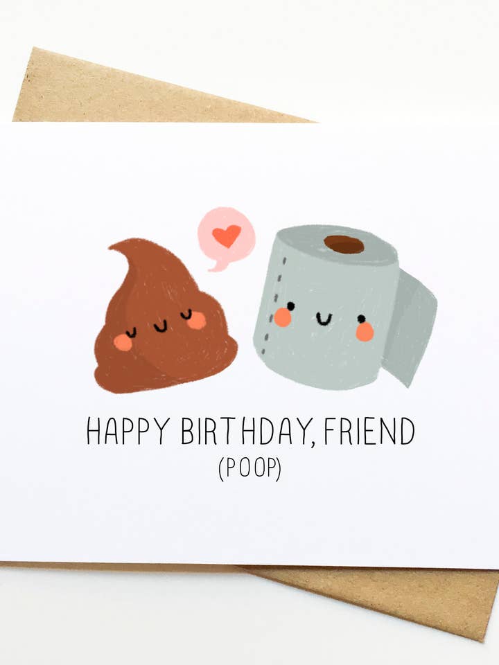 Poop Geburtstagskarte für den Großhandel von Le Trango Studios