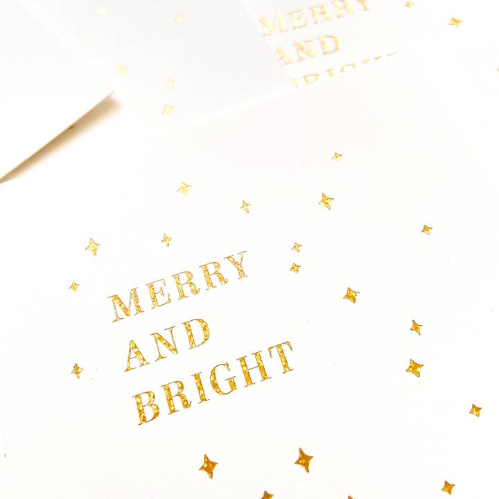 Missive - Wholesale Christmas Card - Merry and Bright Foil Holiday Card1