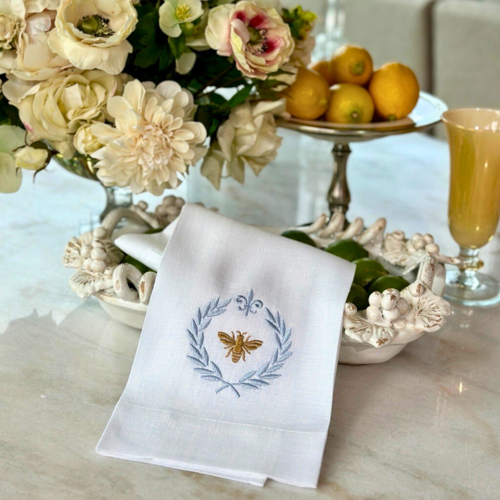 Arte Italica & Crown Linen Designs - Wholesale Tea Towel - Italian Bee Linen Towel1