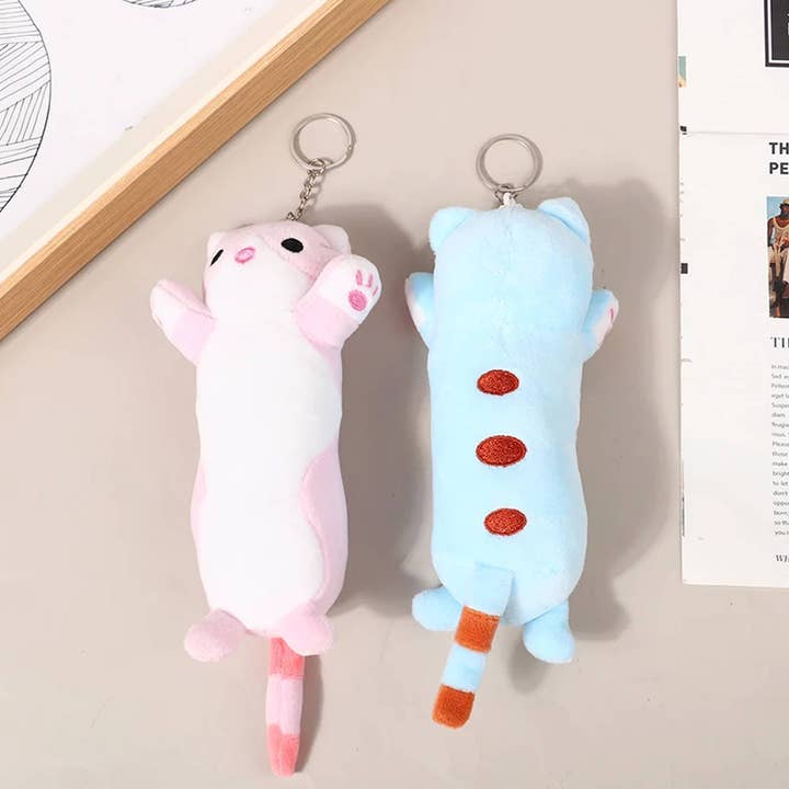 Buddha Yoga - Vendita all'ingrosso Portachiavi - Bambini - Adorabile Portachiavi Giocattolo Morbido a Forma di Gatto Lungo in Stock2