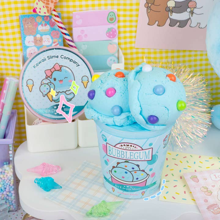 Kawaii Slime Company - Wholesale Putty/Slime - Kids - Bubblegum Scented Ice Cream Pint Slime (5pcs/case)3