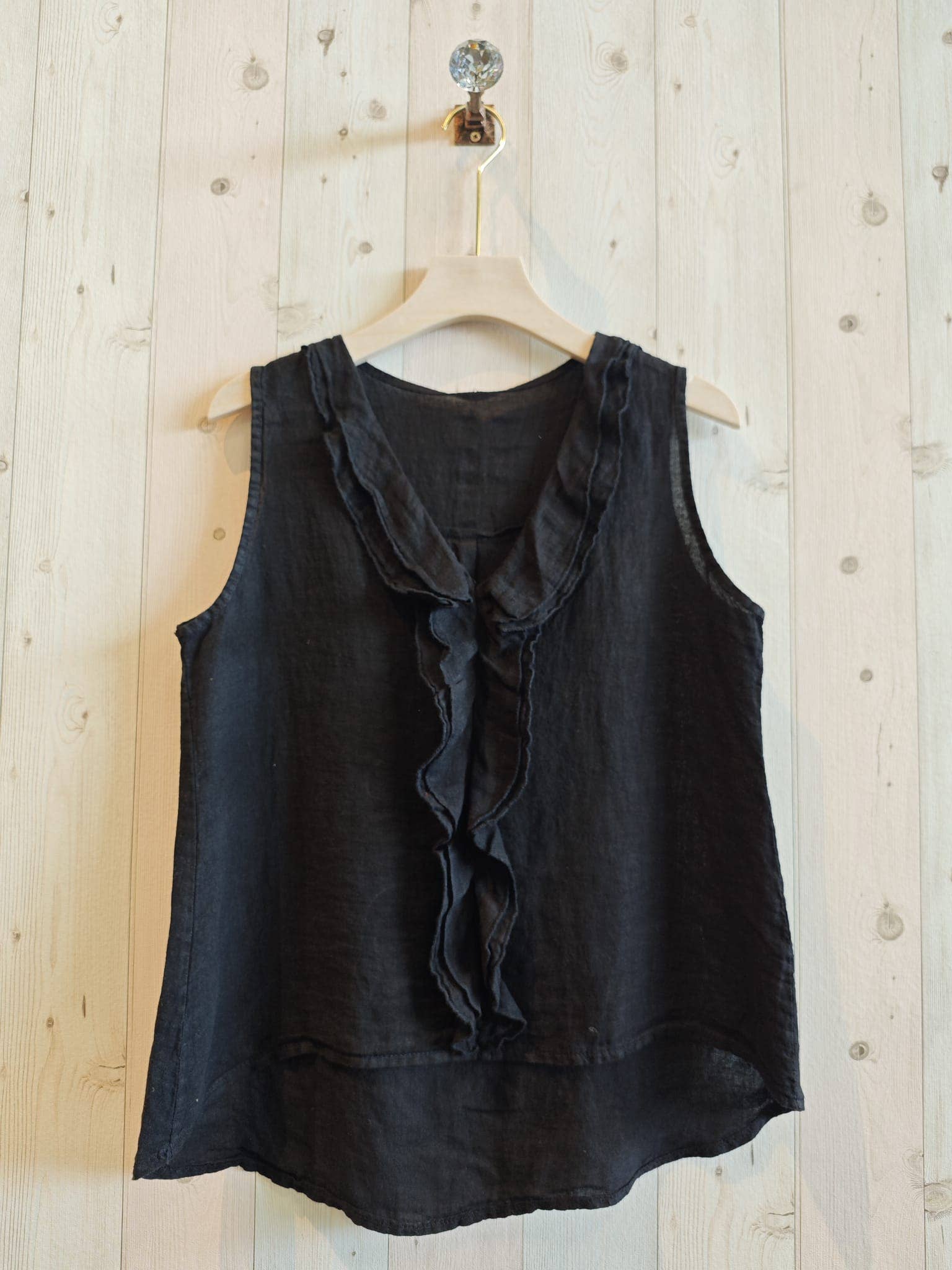 Linen & More - Wholesale Blouse - Women's - REF 17461 100% LINEN RUFFLE T-SHIRT5