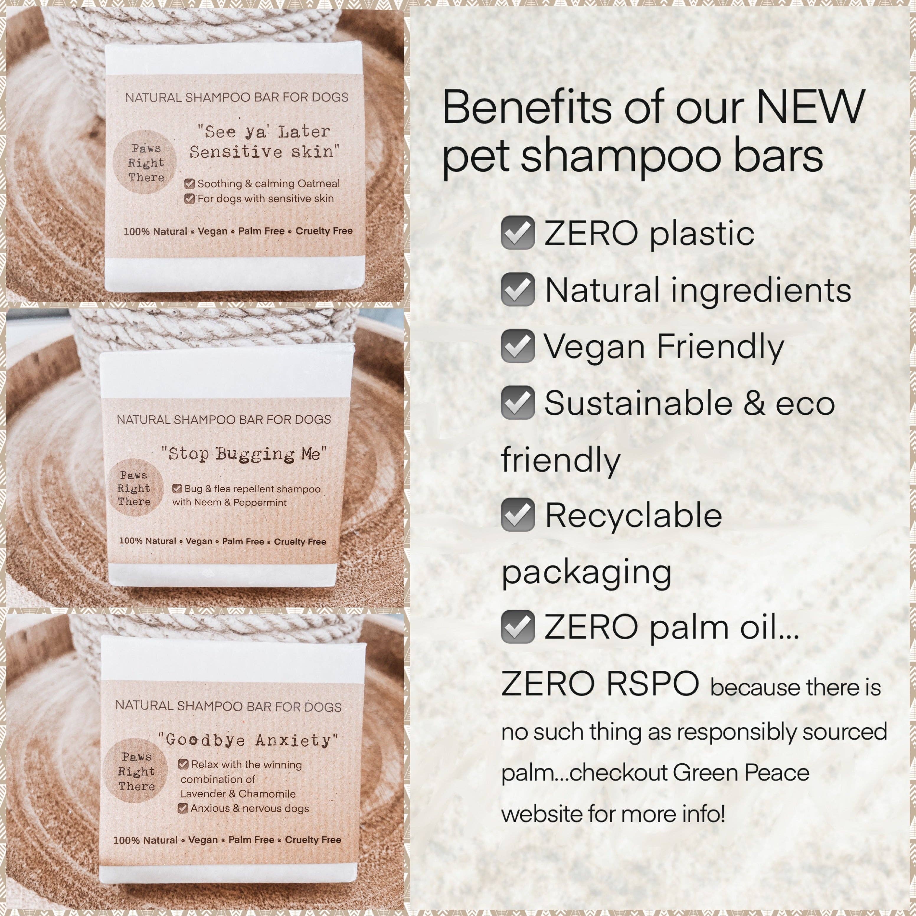 Paws Right There - Luxury Pet Care and Gifting – wholesale Pet shampoo – Dog – “Stop Bugging Me” Natural Dog Shampoo Bar1