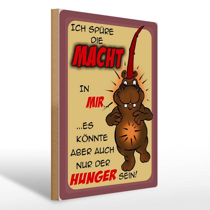 Houten bord met de tekst 30x40 cm Ik voel de kracht in mij decoratief bord voor wholesale door Femer