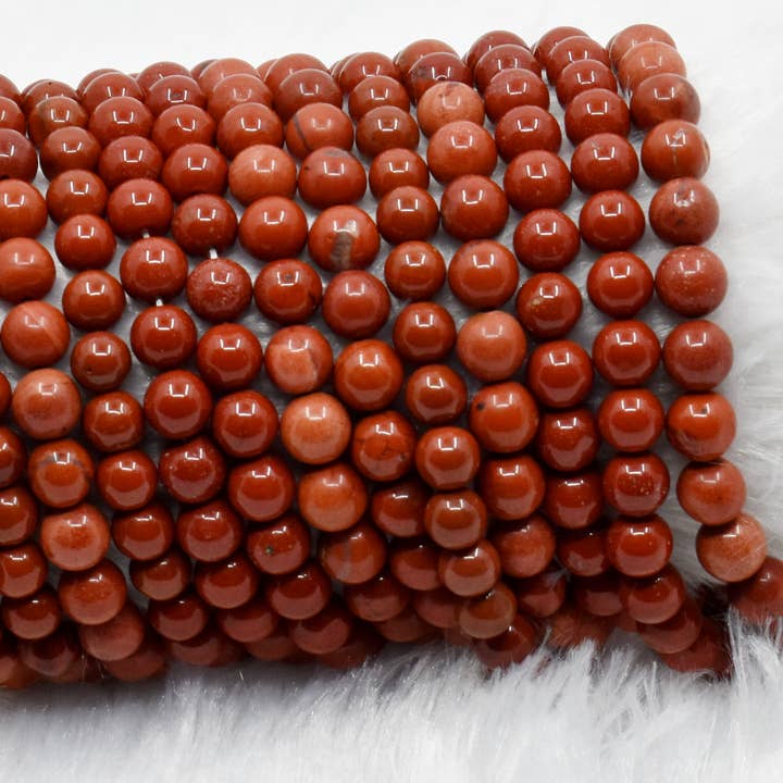 Soothing Crystals – Engroshandel Perler – Krystal Smykkesten Perler | Rød Jaspis | Helbredende Ædelstensperler2