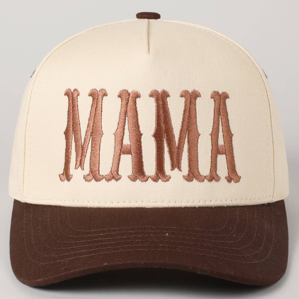 Fashion City - Wholesale Baseball Cap - Women's - MAMA Typographic Design Embroidery Baseball Cap36