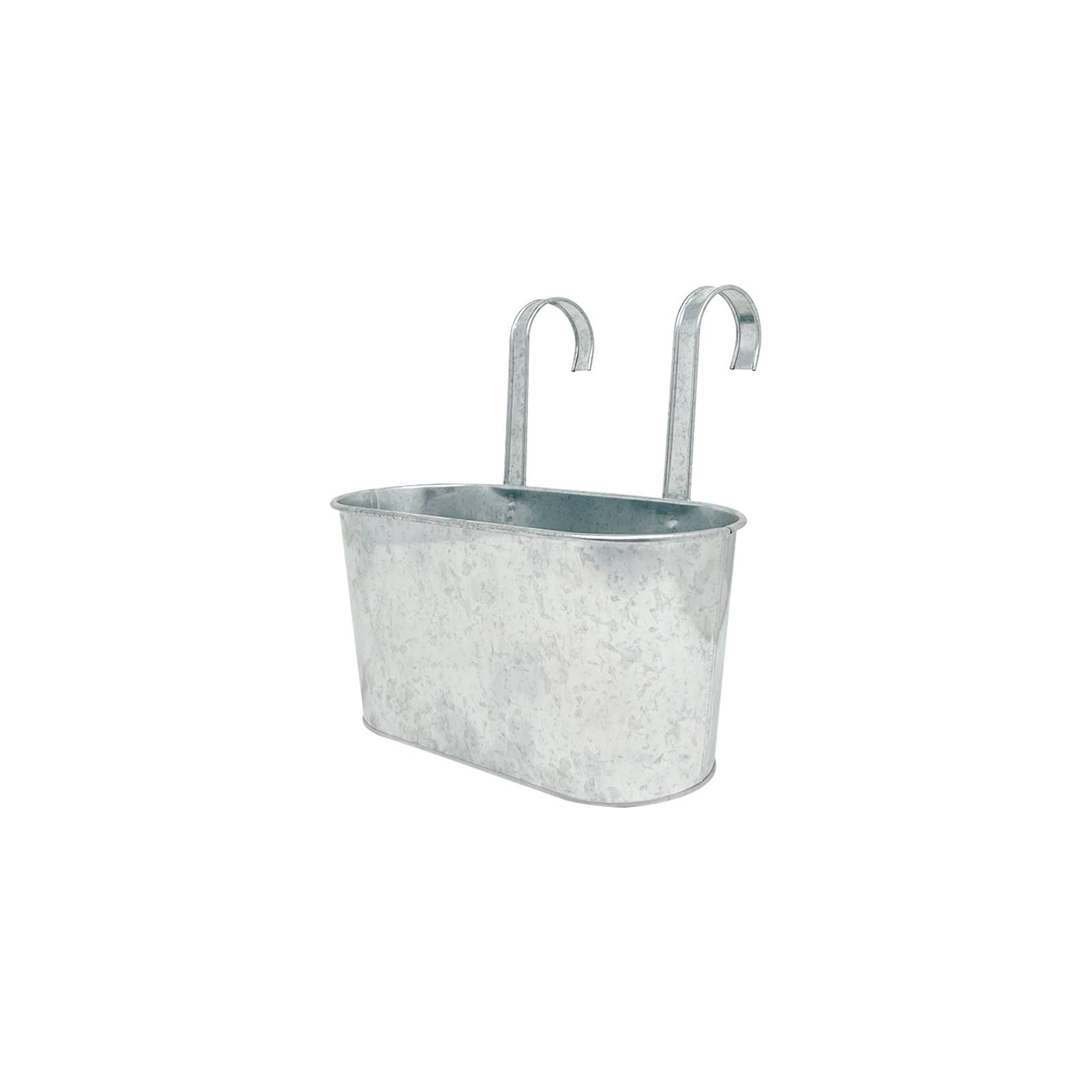 DAHO - Wholesale Hanging Planter - 10'' Oval Metal Railing Hanging Planter Assembled0