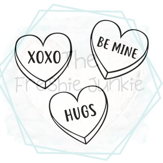 Moule de Freshie en forme de cœur de conversation pour la vente par The Freshie Junkie, LLC