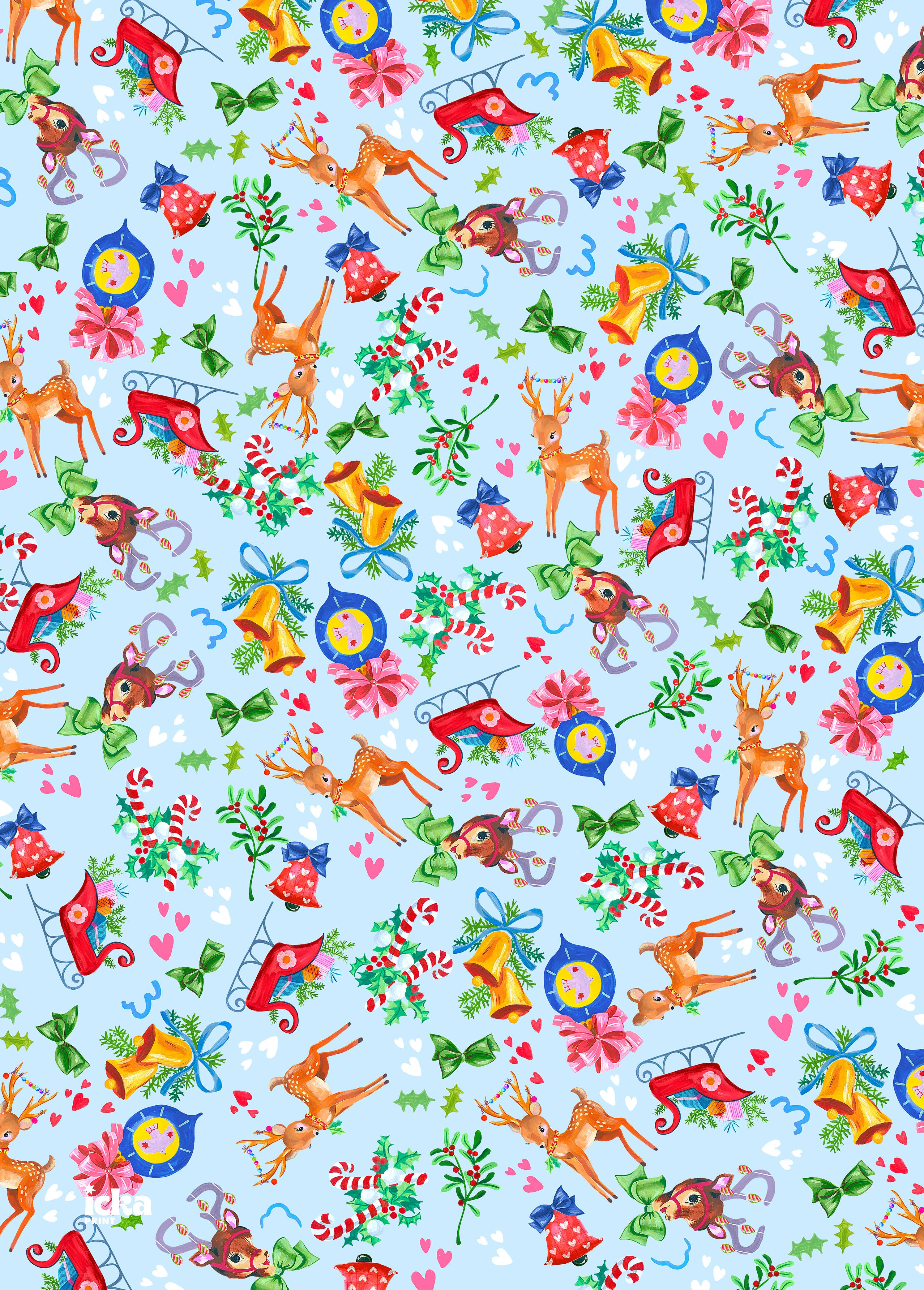 Ickaprint – wholesale Flat wrap – Christmas Mix Wrapping Paper1