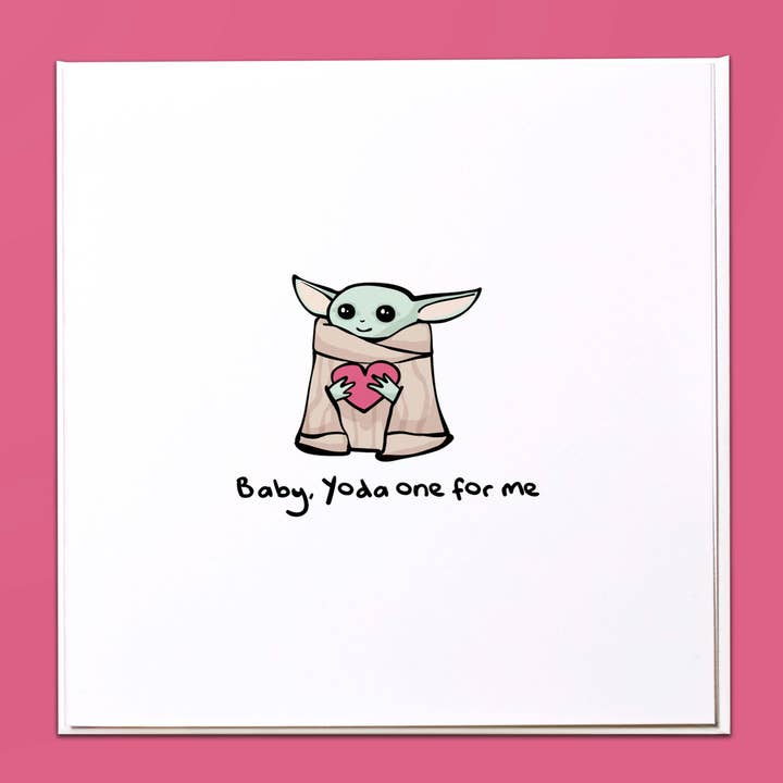 Carte de vœux Baby Yoda pour moi pour la vente par The Crafty Giraffe