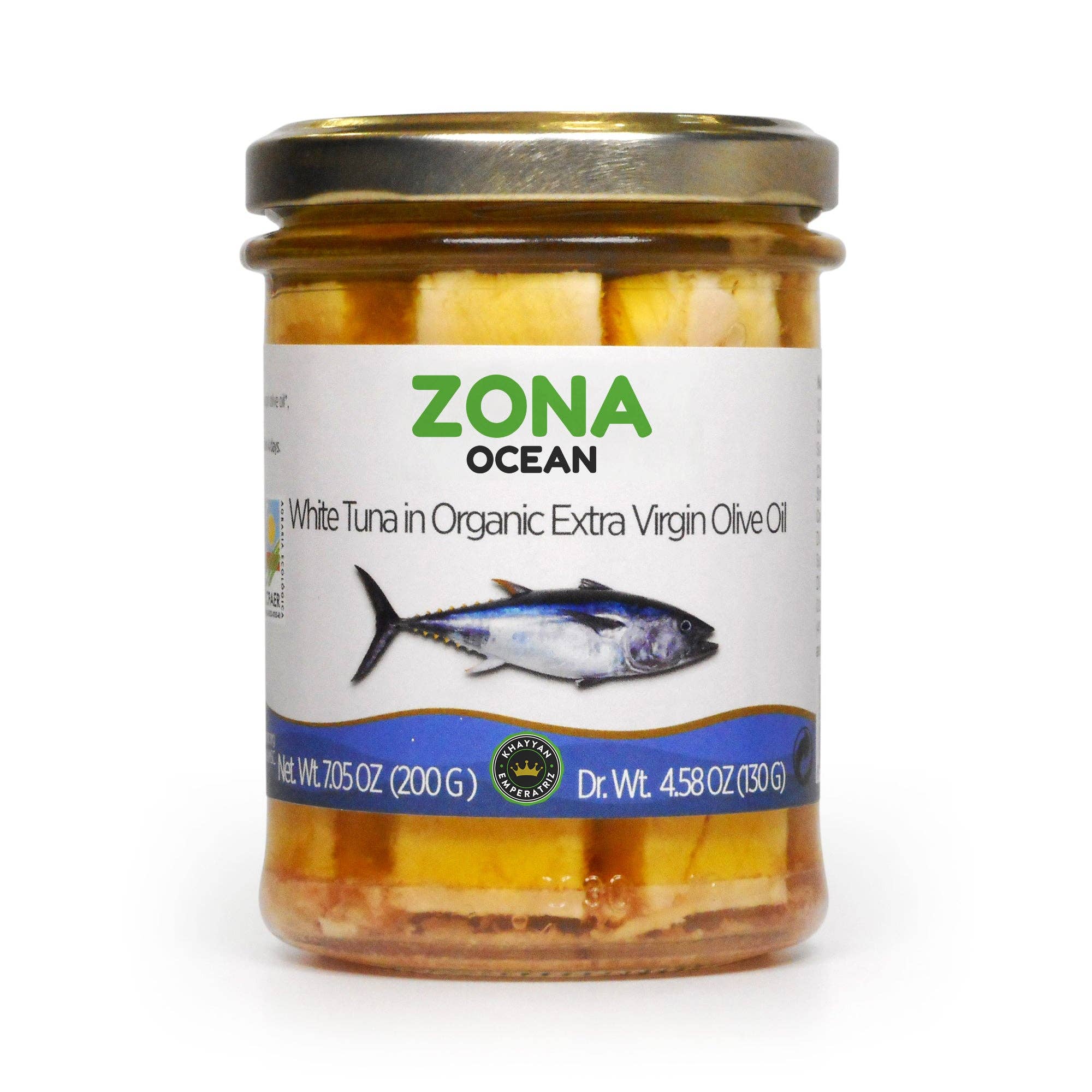 Khayyan Specialty Foods - Wholesale Tinned Fish - White Tuna in Organic Extra Virgin Olive Oil 12/200gr - ZONA