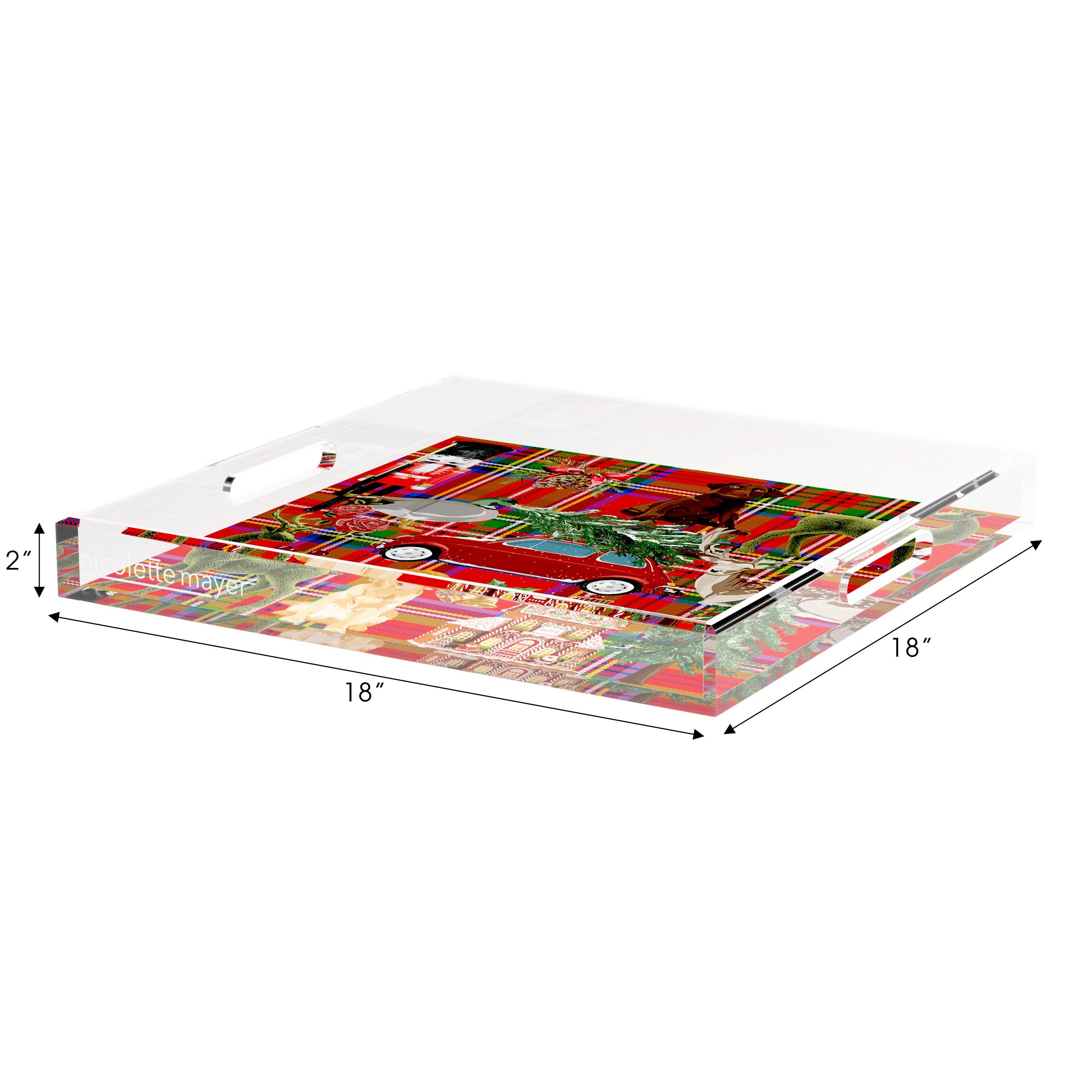 Nicolette Mayer Collection - Wholesale Decorative Tray - Ultimate Christmas Acrylic Square Decorative Tray42