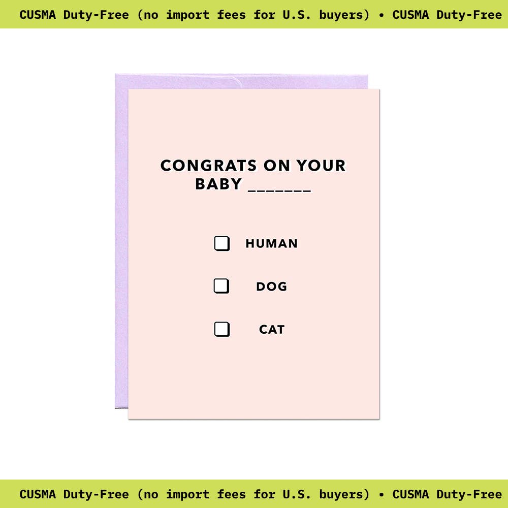 Party Mountain Paper co. - Wholesale Baby Card - Baby Multiple Choice | Baby Card