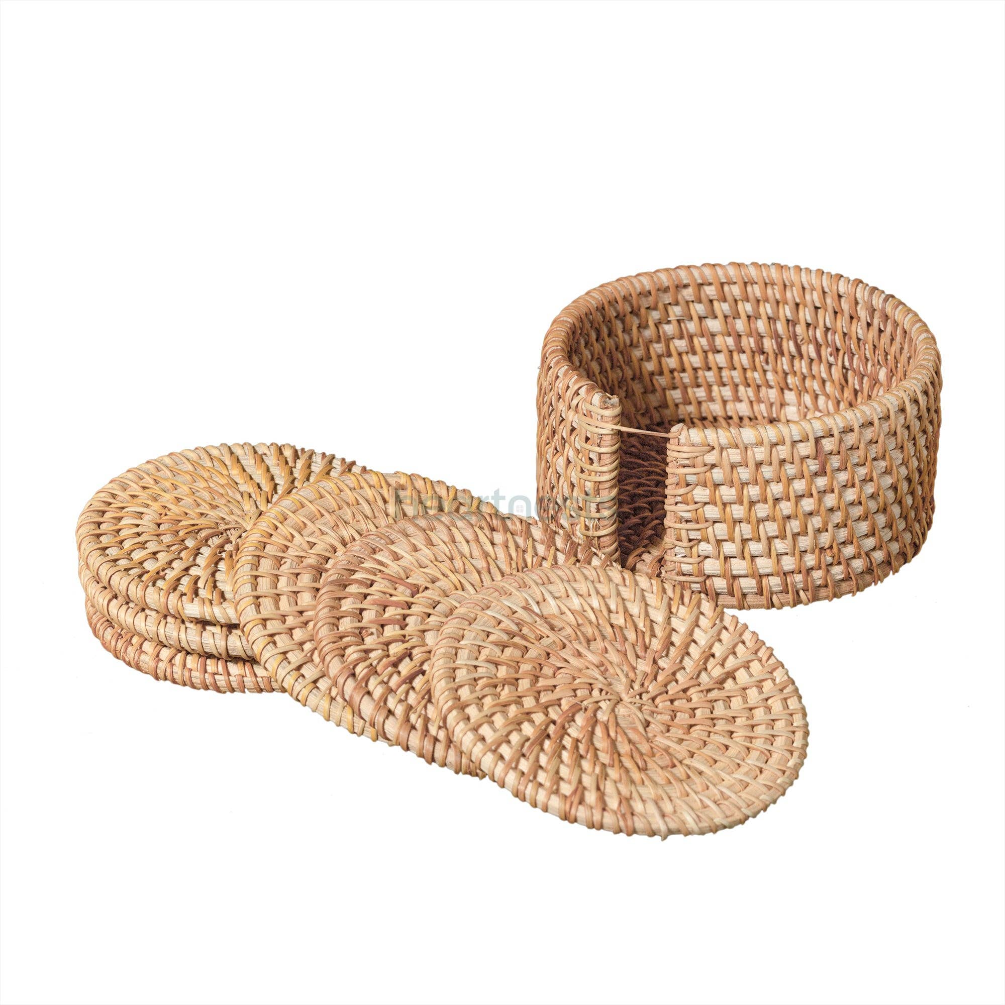 heartnests - Wholesale Coasters - Costella Rattan Coaster Set of 6 Coasters4