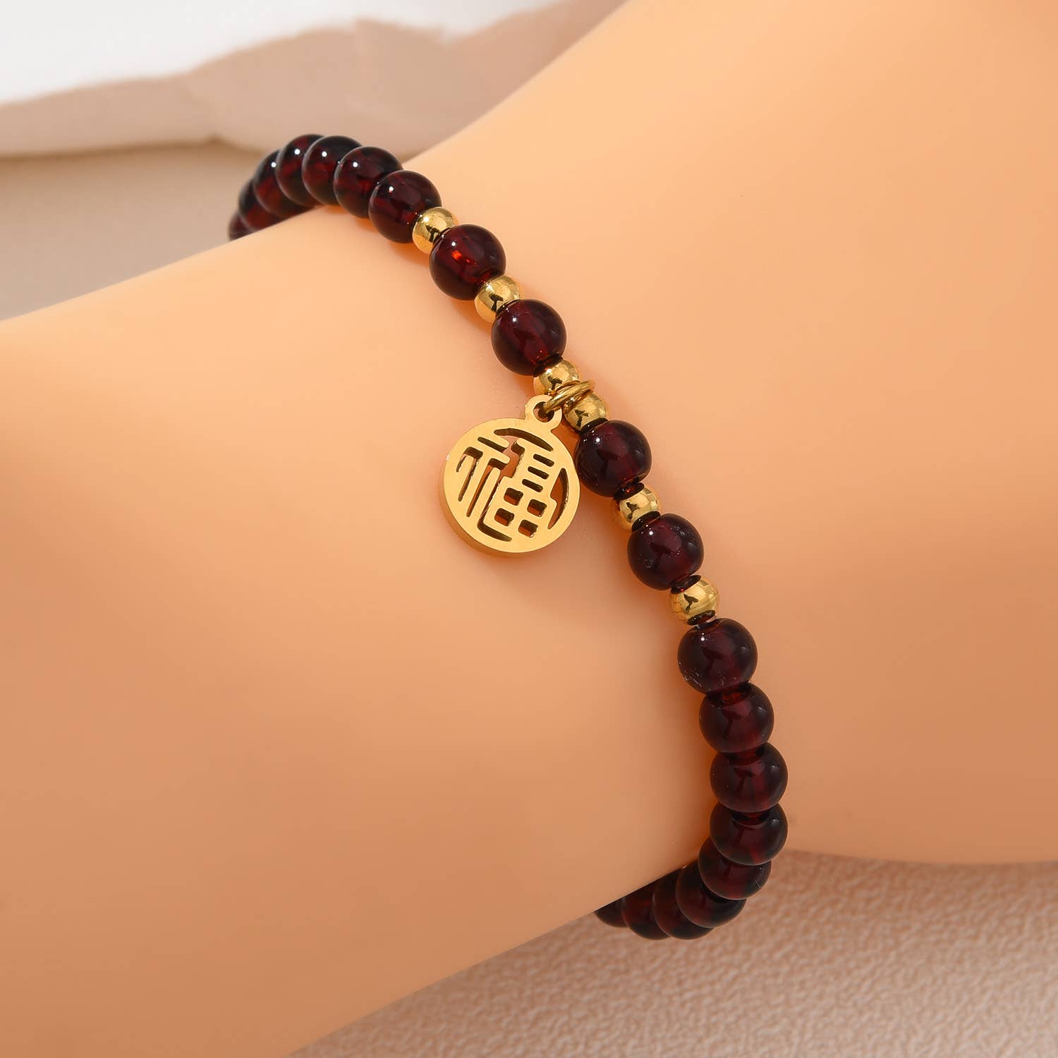 Beads Creation - Wholesale Link & Chain Bracelet - Gold Filled Chinese Bracelet, Beads Stainless Steel, SBR0041