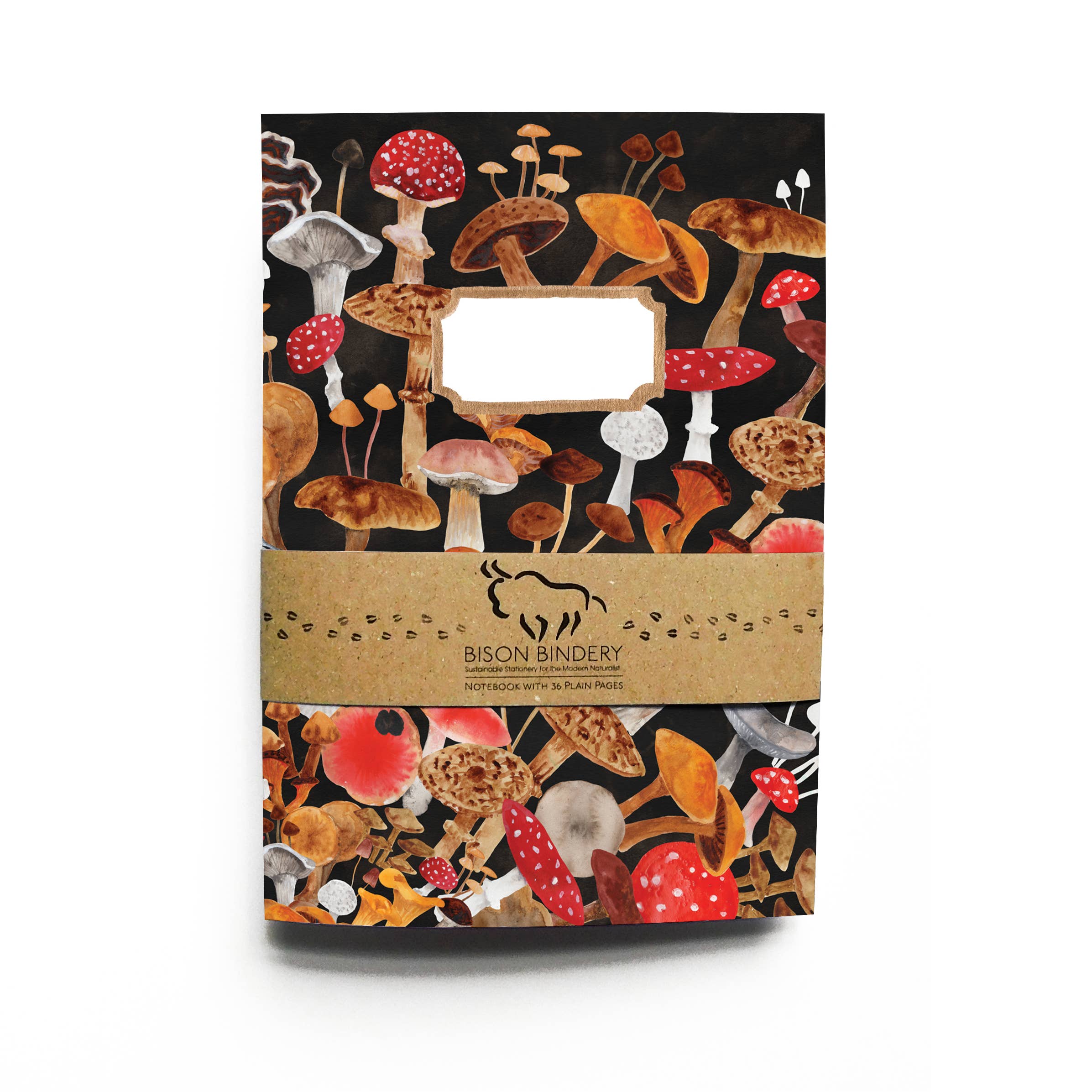 Bison Bindery – wholesale Notebook – Fungi A5 Recycled Notebook - 36 Plain Pages3