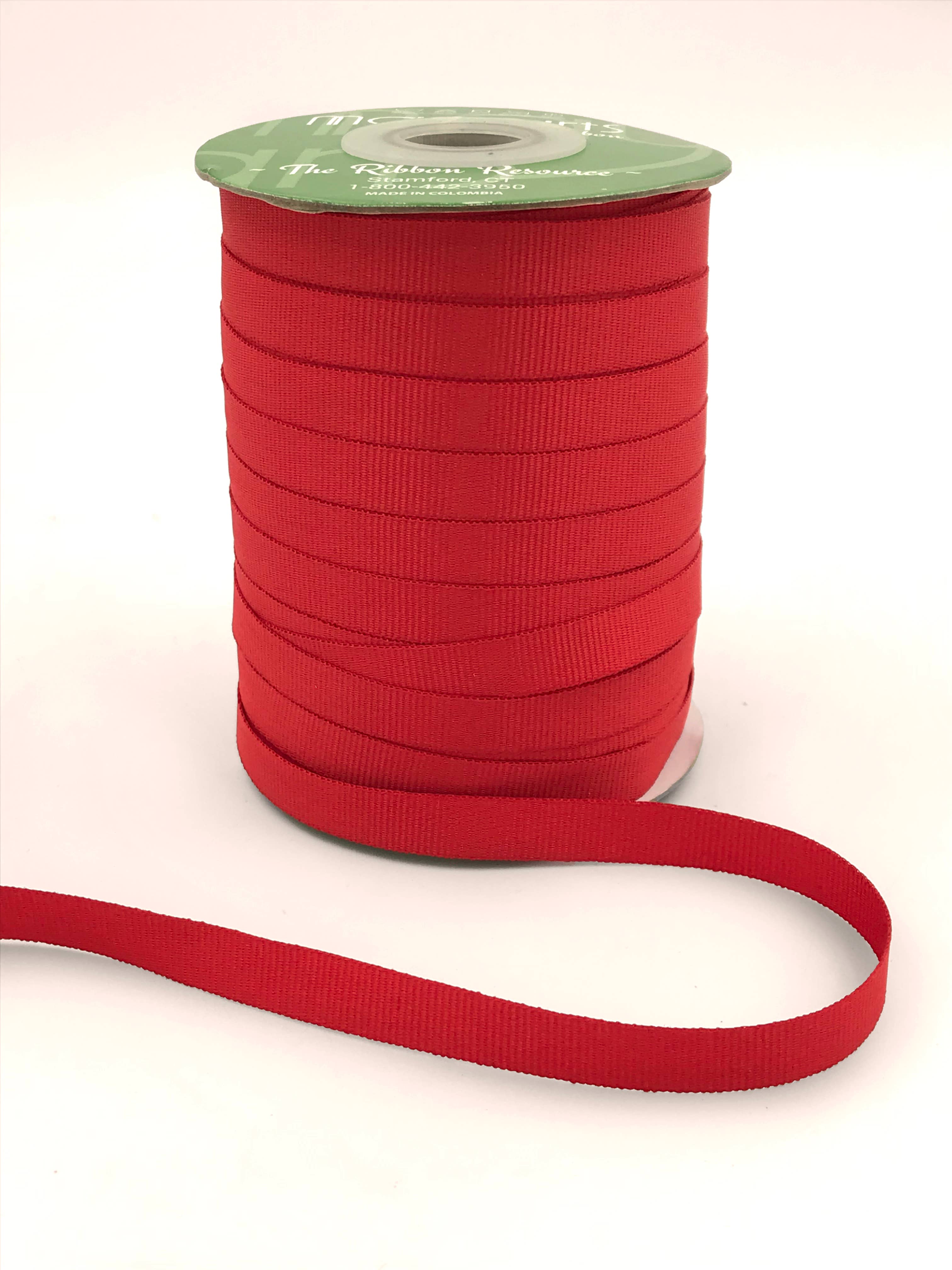 May Arts Ribbon – Engroshandel Bånd – 3/8 „Bright Red Woven Grosgrain Ribbon0